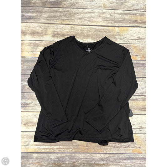 Athletic Top Long Sleeve Collar By Cme In Black, Size: 2x