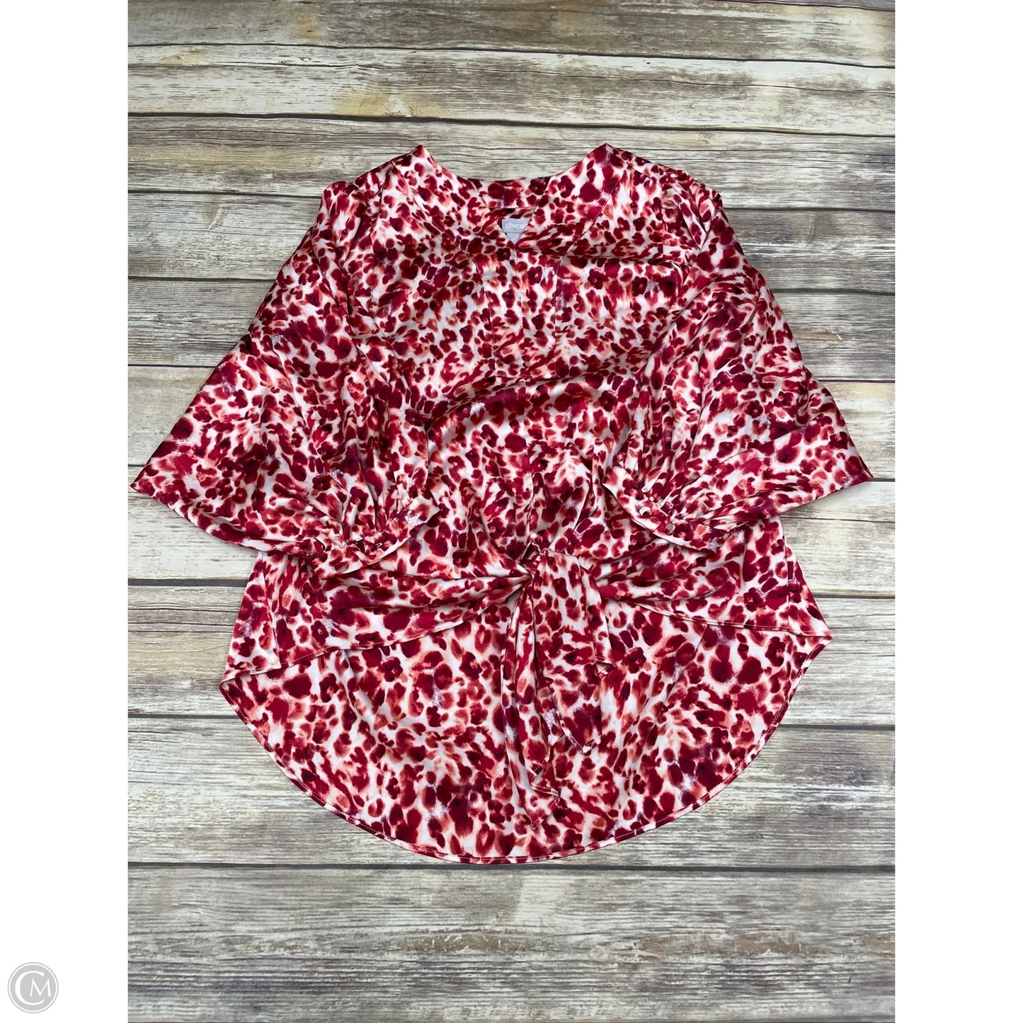 Top Long Sleeve By Chicos In Animal Print, Size: S