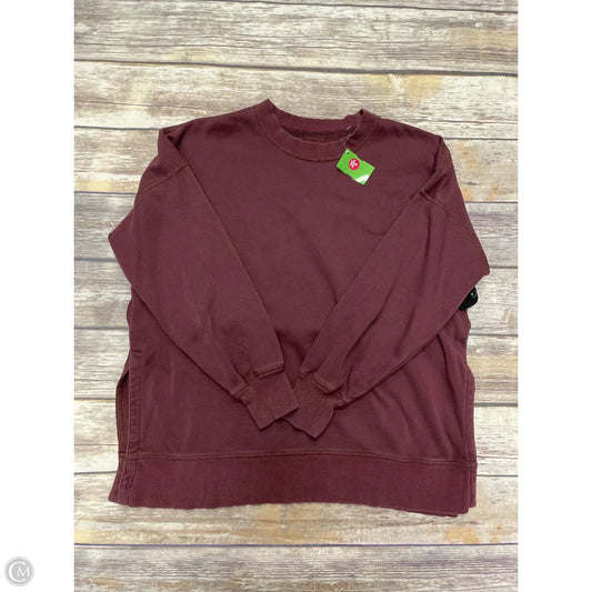 Sweatshirt Collar By Aerie In Maroon, Size: S