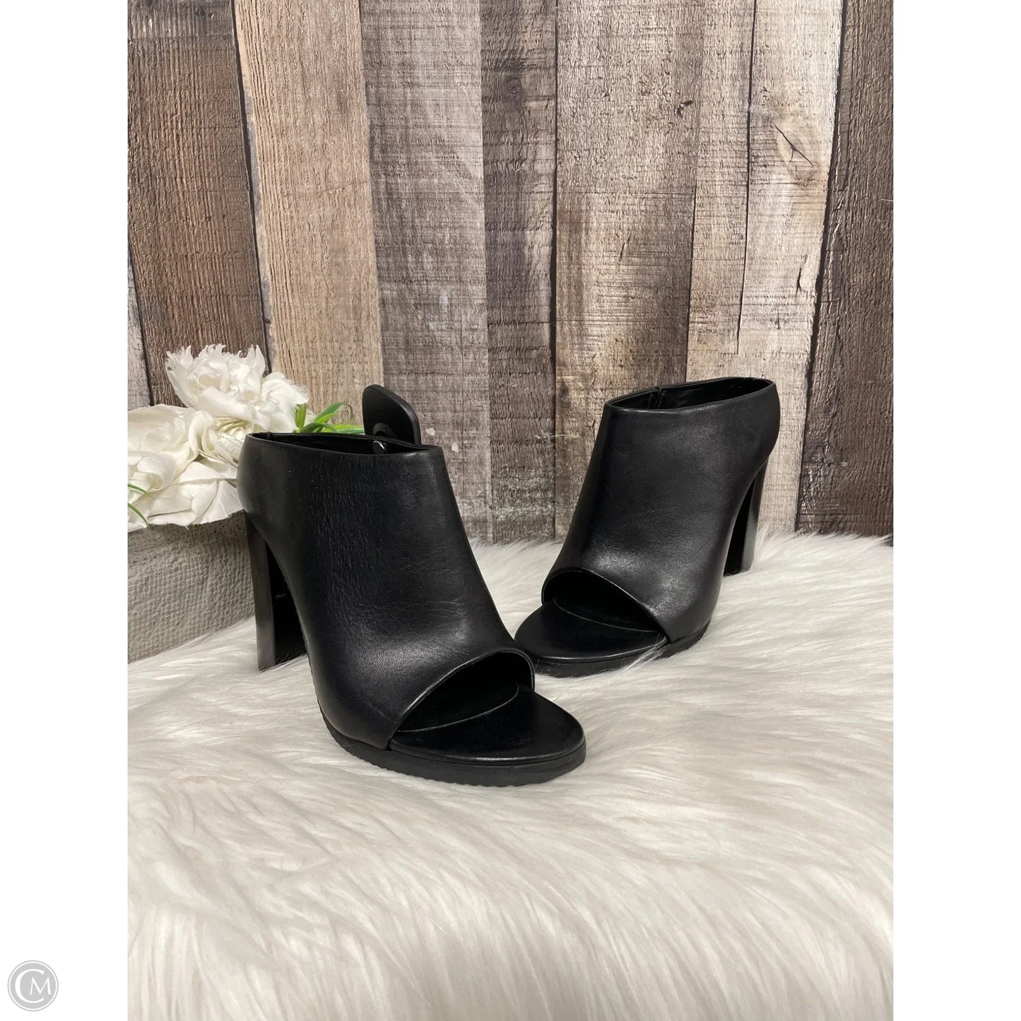 Sandals Heels Block By Cme In Black, Size: 6.5