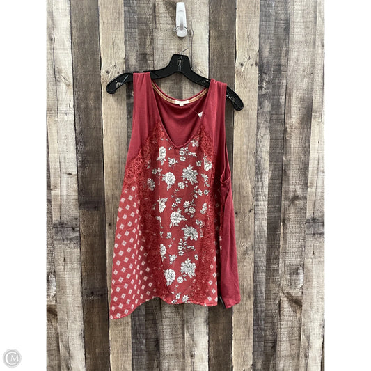 Top Sleeveless By Maurices In Red, Size: 2x