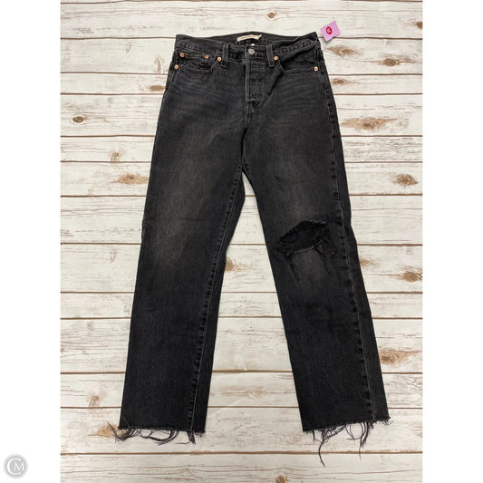 Jeans Boyfriend By Levis In Black Denim, Size: 6