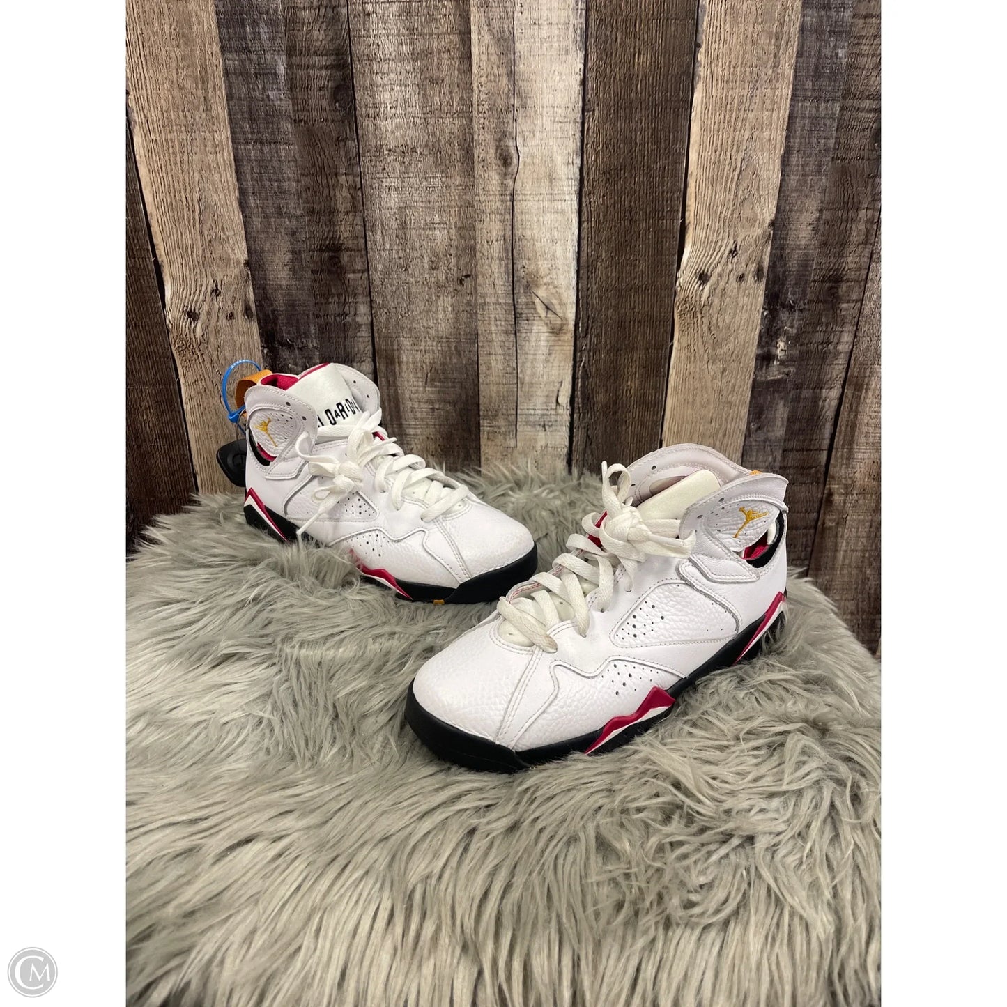 Shoes Luxury Designer By Jordan In White, Size: 8.5