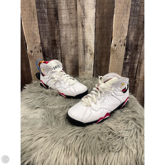 Shoes Luxury Designer By Jordan In White, Size: 8.5