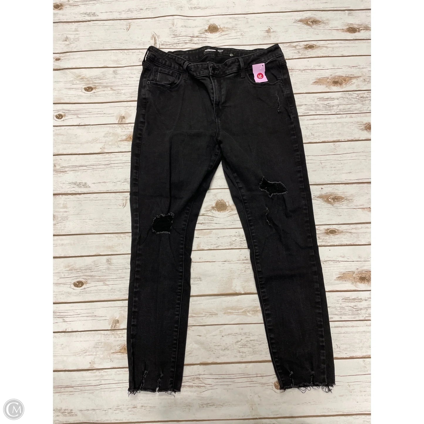 Jeans Skinny By Old Navy In Black Denim, Size: 16