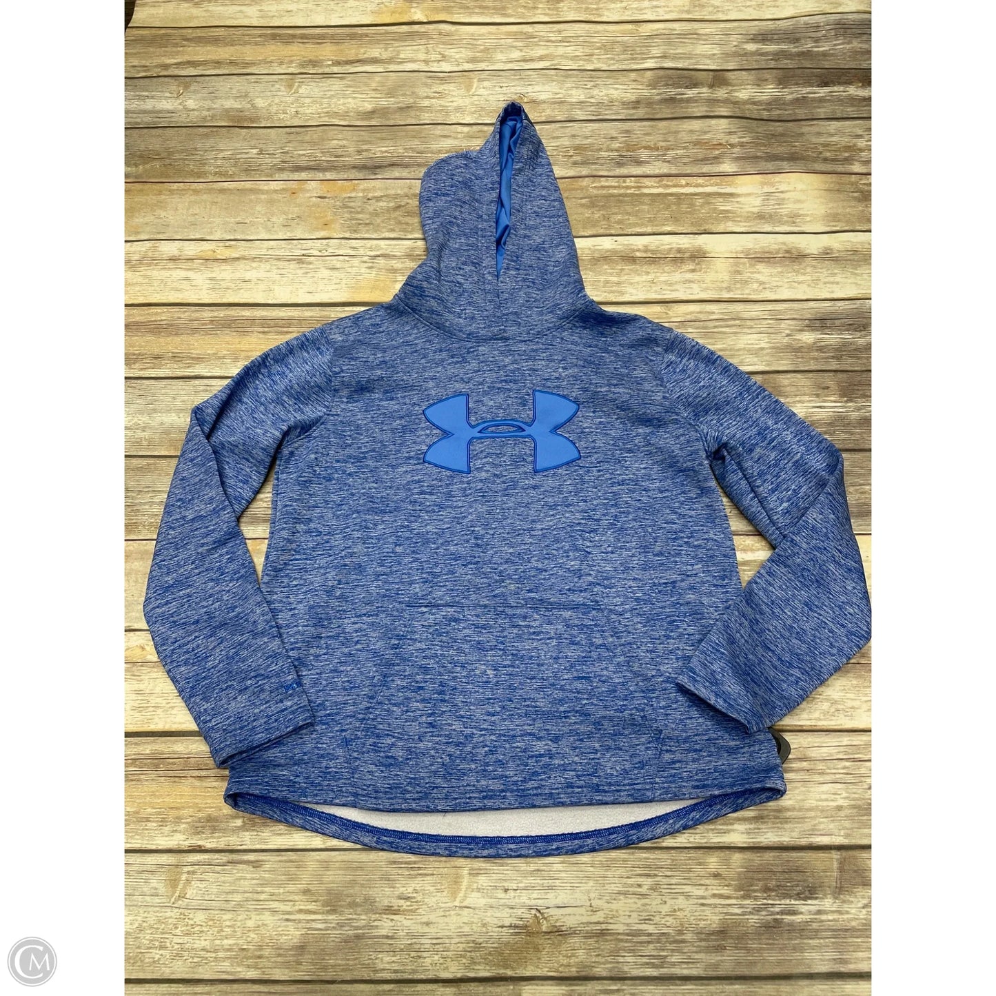 Athletic Sweatshirt Hoodie By Under Armour In Blue, Size: L
