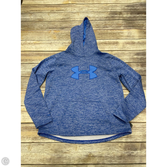 Athletic Sweatshirt Hoodie By Under Armour In Blue, Size: L