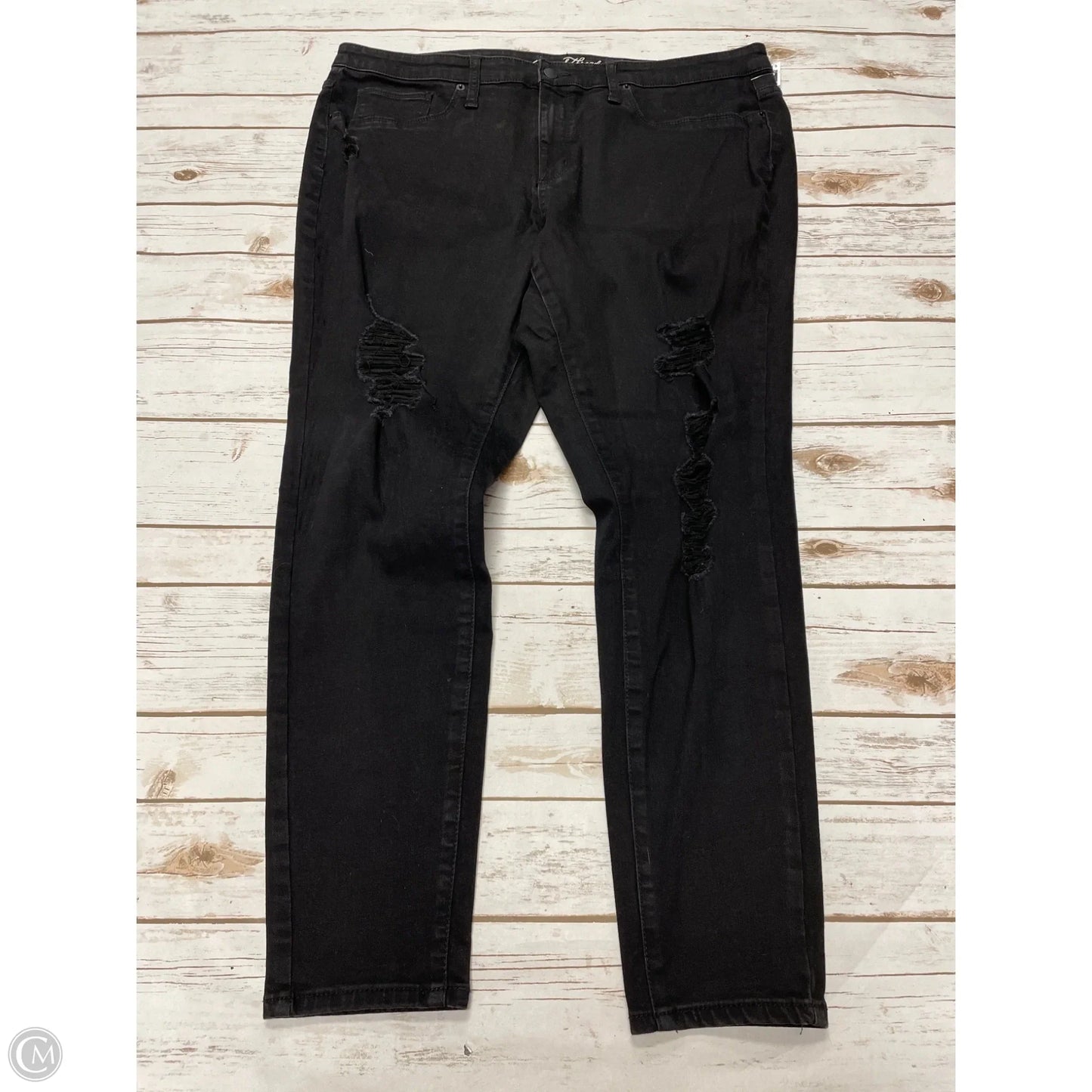 Jeans Jeggings By Universal Thread In Black Denim, Size: 18