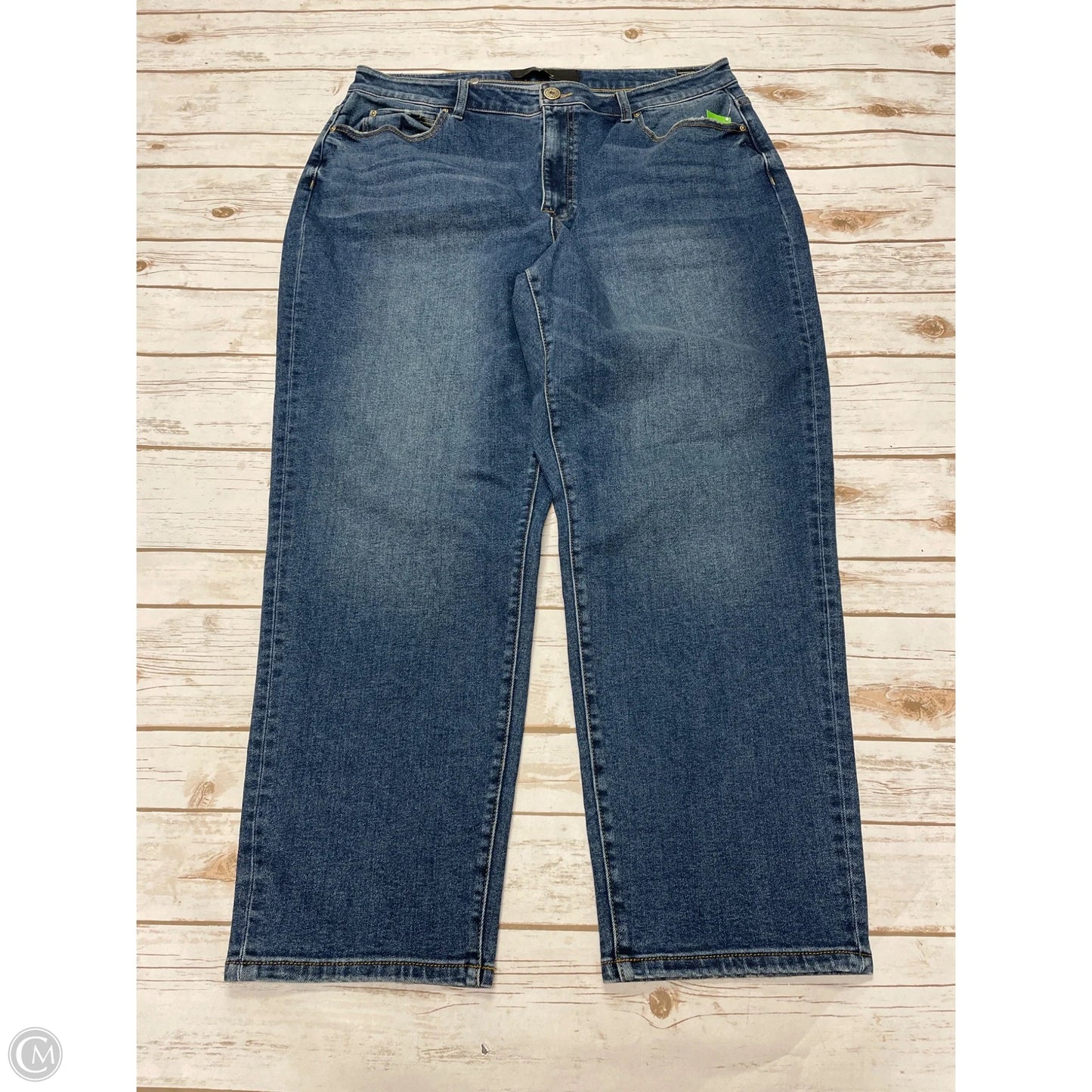 Jeans Straight By Cme In Blue Denim, Size: 16