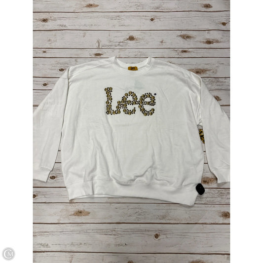Sweatshirt Crewneck By Lee In White, Size: 1x