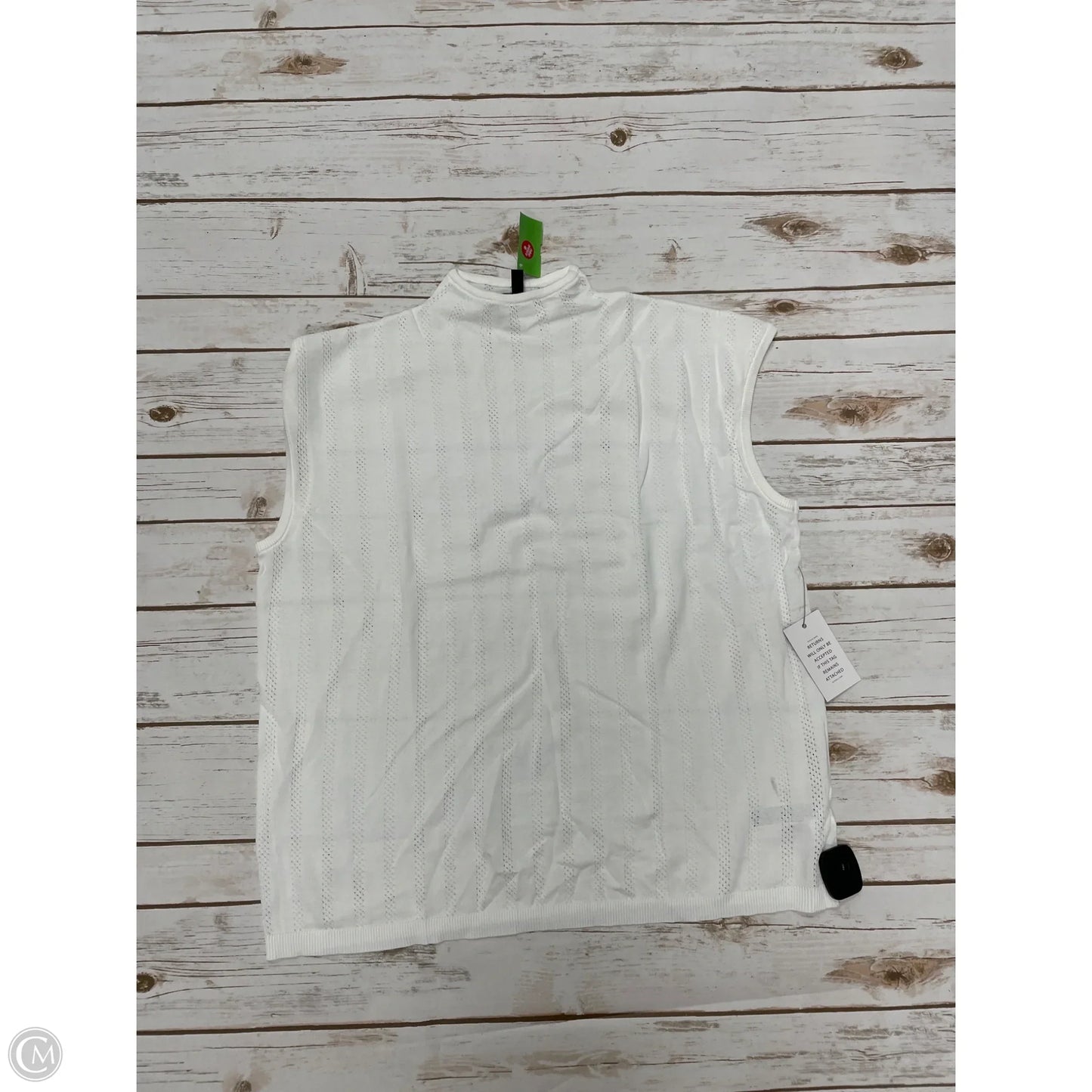 Top Sleeveless By Eloquii In White, Size: 1x
