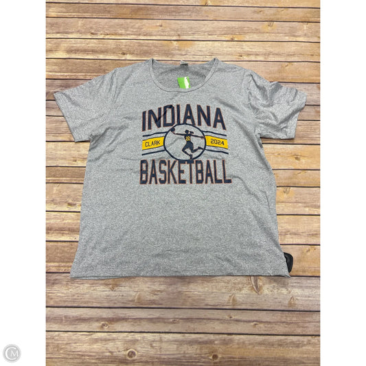 Top Short Sleeve By Cmf In Grey, Size: L