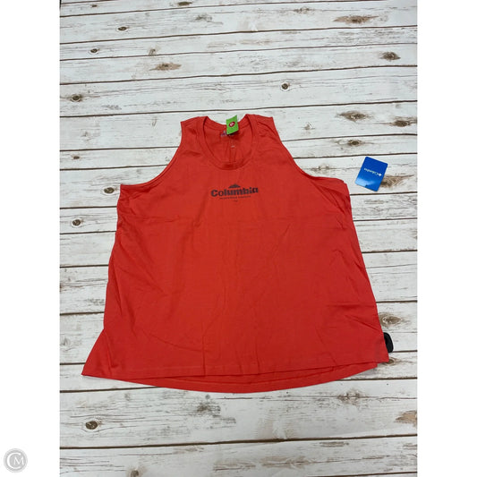 Athletic Tank Top By Columbia In Coral, Size: 2x