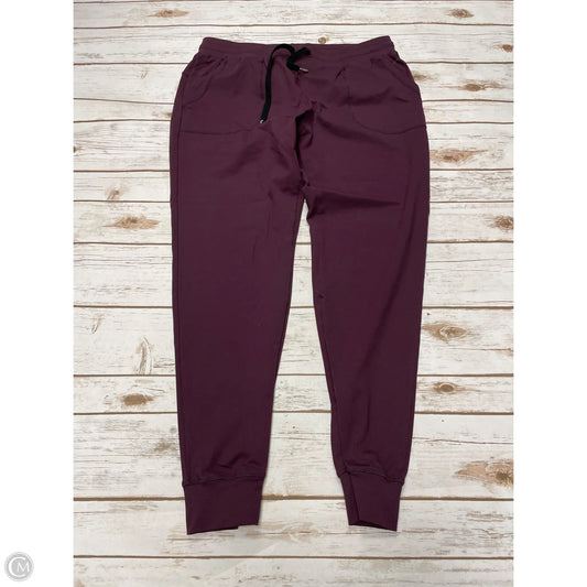 Athletic Pants By Zyia In Maroon, Size: Xl