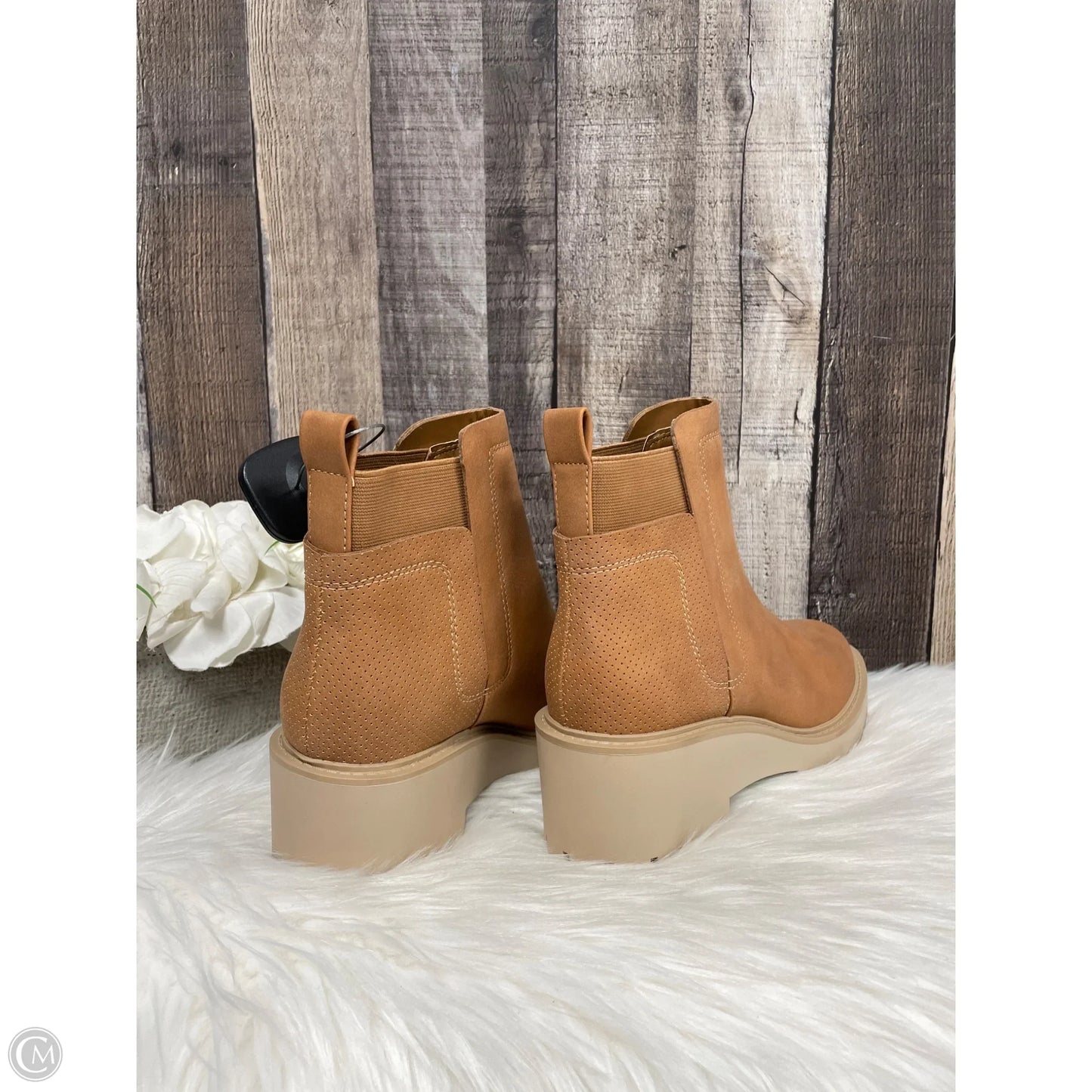 Boots Ankle Flats By Ana In Tan, Size: 7.5