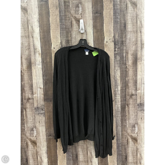 Sweater Cardigan By Basic Editions In Black, Size: 4x