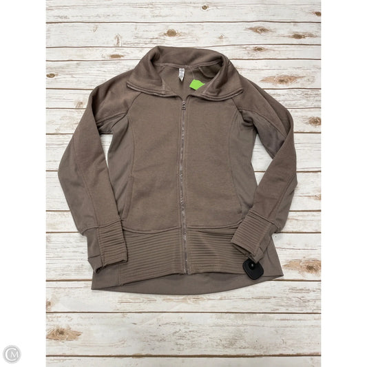 Athletic Jacket By Rbx In Taupe, Size: S