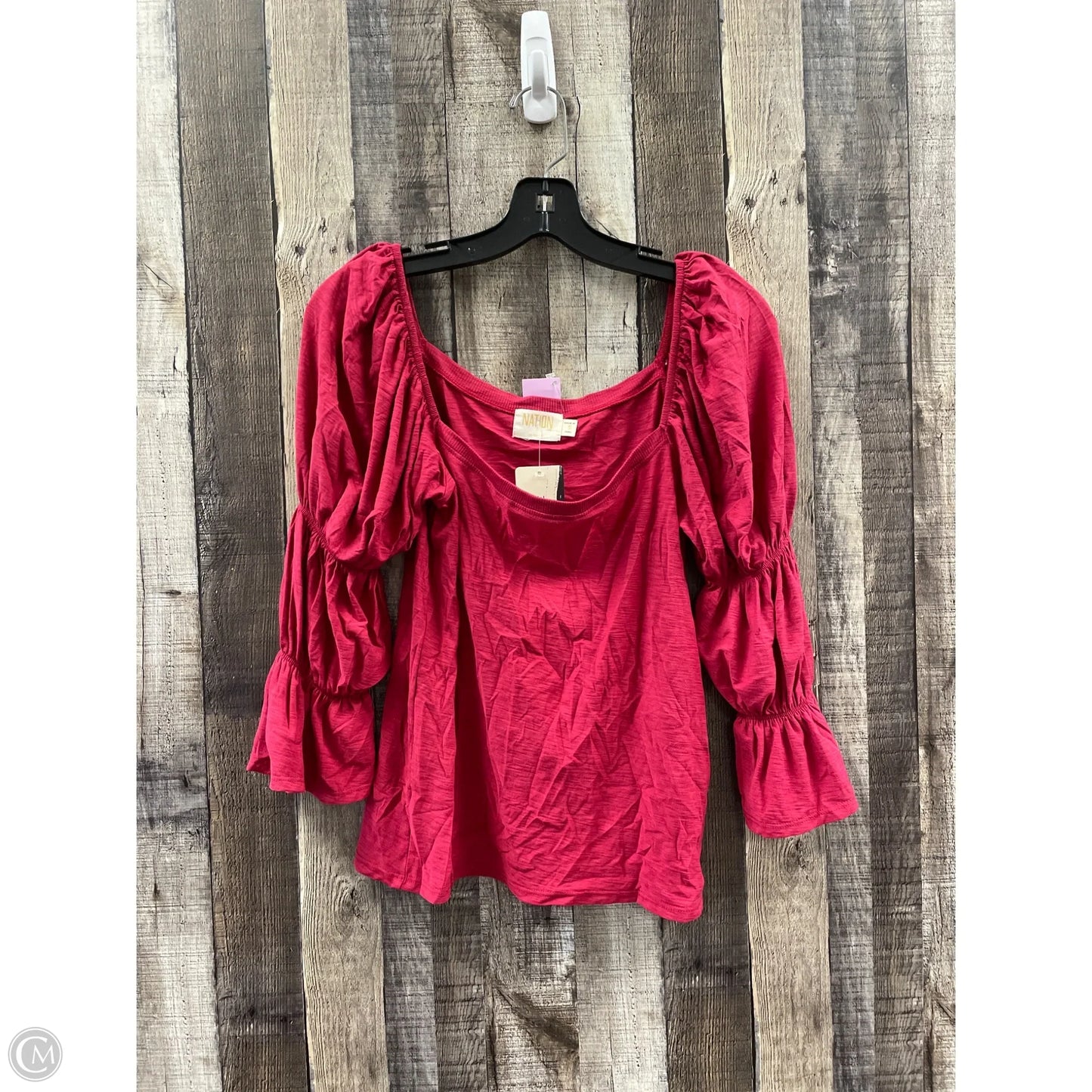 Top Long Sleeve By Evereve In Pink, Size: S