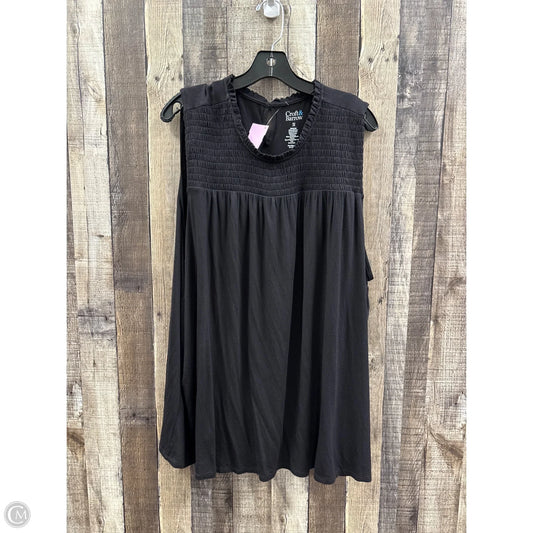 Top Sleeveless By Croft And Barrow In Black, Size: 3x