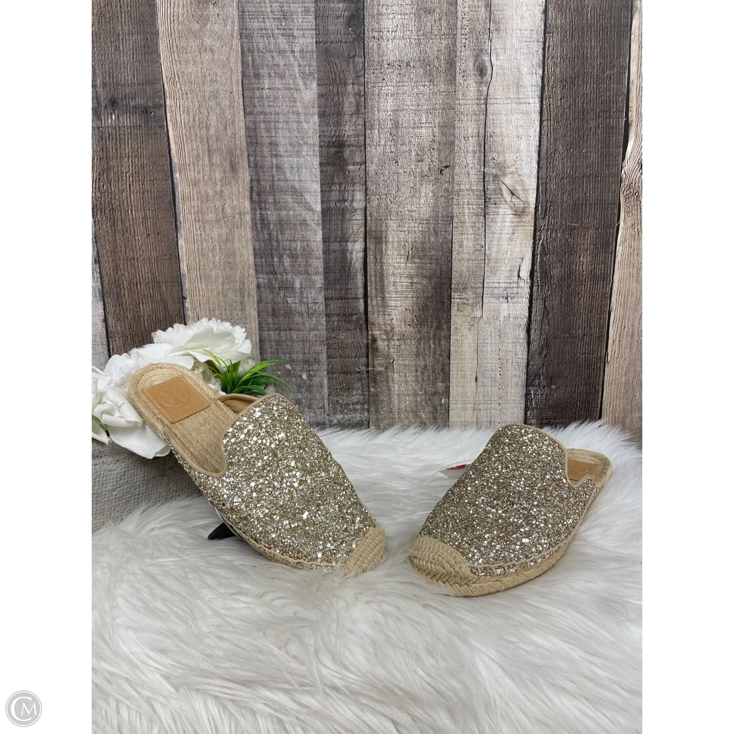 Shoes Designer By Tory Burch In Gold, Size: 6