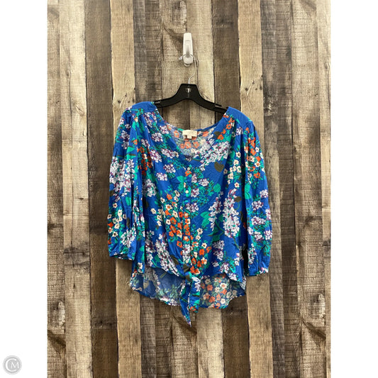 Top Sleeveless By Cabi In Floral Print, Size: L