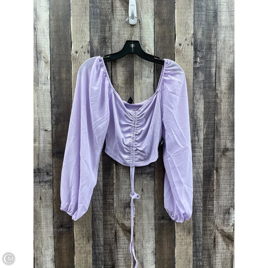 Top Long Sleeve By Shein In Purple, Size: M