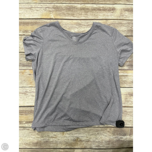 Athletic Top Short Sleeve By Athletic Works In Silver, Size: Xxl