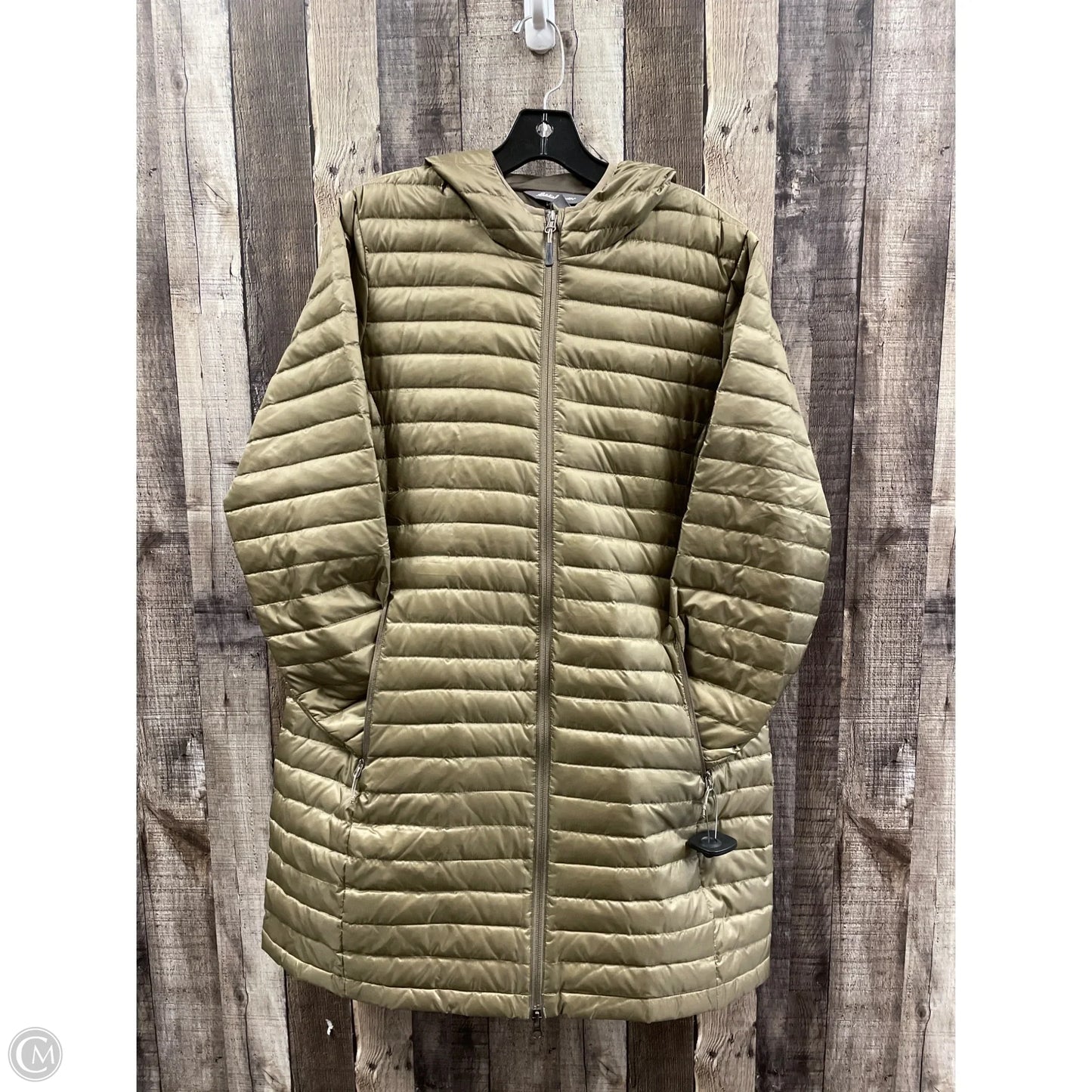 Coat Puffer & Quilted By Eddie Bauer In Bronze, Size: L