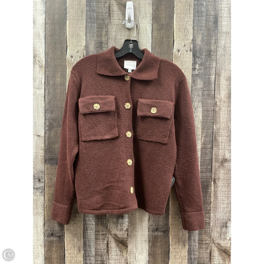 Sweater Cardigan By Pink Rose In Brown, Size: S