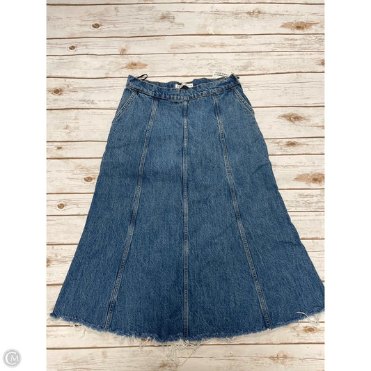 Skirt Maxi By Zara In Blue Denim, Size: L