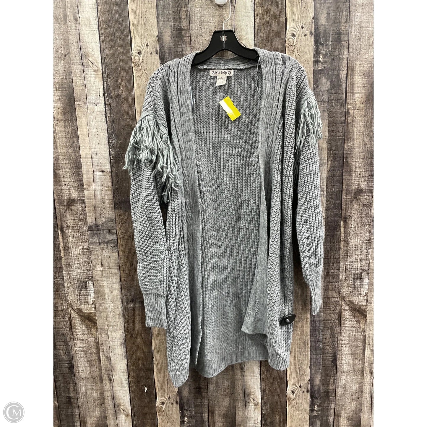 Sweater Cardigan By Cme In Grey, Size: M