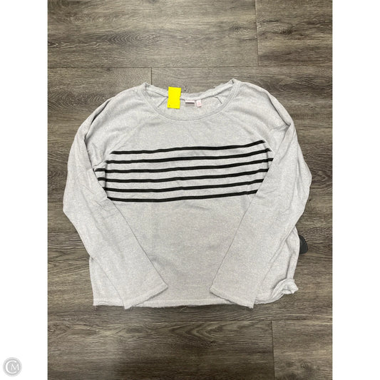Top Long Sleeve By Cme In Grey, Size: L