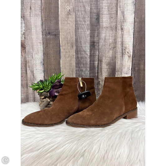 Boots Ankle Heels By Aquatalia In Brown, Size: 9.5