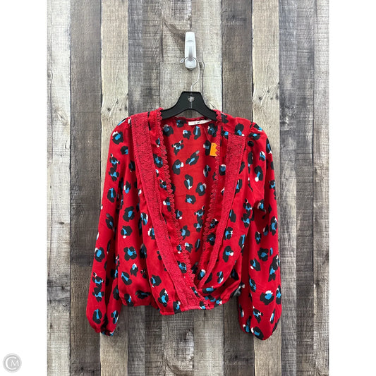 Top Long Sleeve By Mi Ami In Red, Size: S