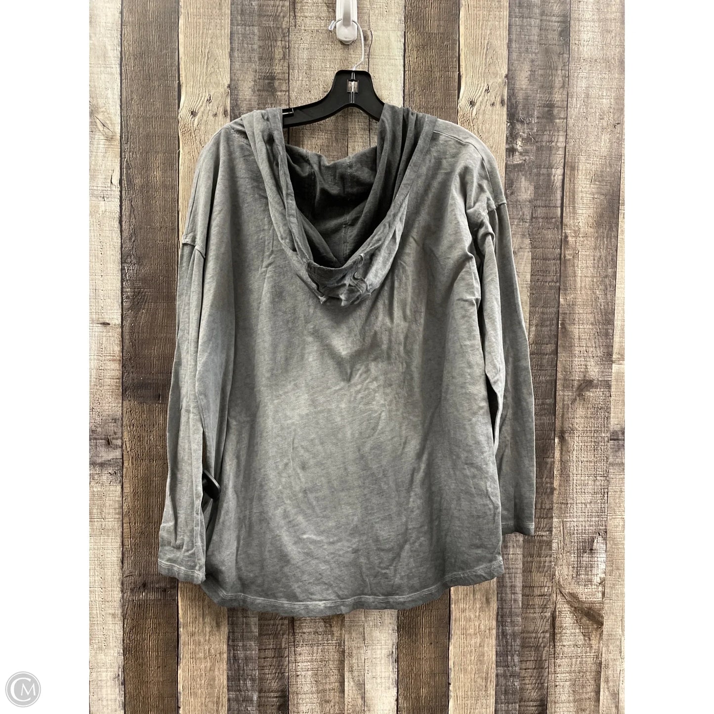 Top Long Sleeve By Mono B In Grey, Size: M