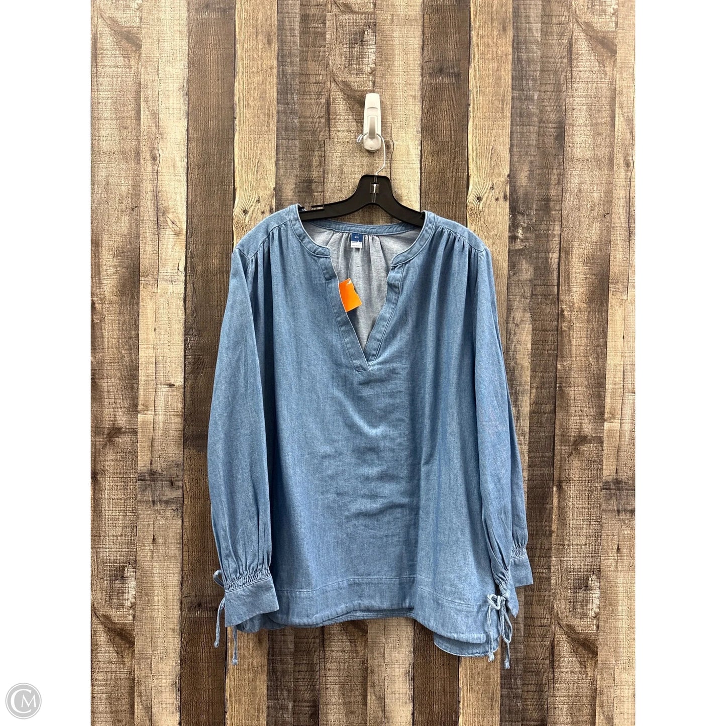 Top Long Sleeve By Old Navy In Blue, Size: Xxl