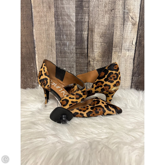 Shoes Heels Stiletto By Calvin Klein In Animal Print, Size: 7