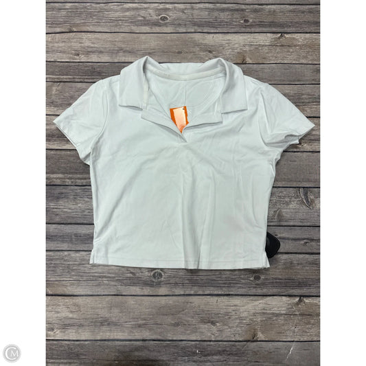 Athletic Top Short Sleeve By Flx In White, Size: Xs