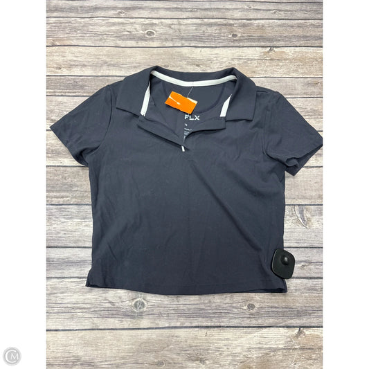 Athletic Top Short Sleeve By Flx In Black, Size: Xs