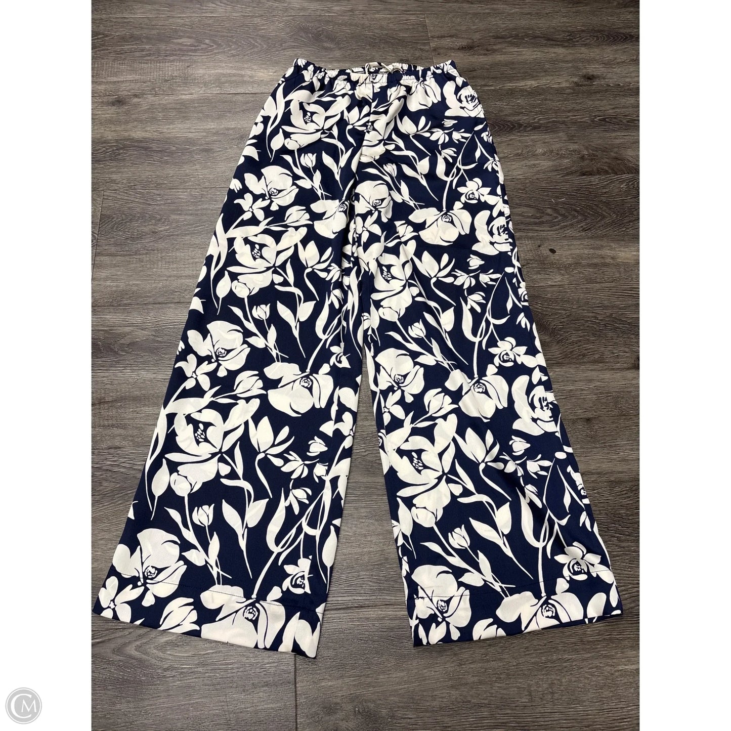 Pants Wide Leg By A New Day In Blue & White, Size: Xs