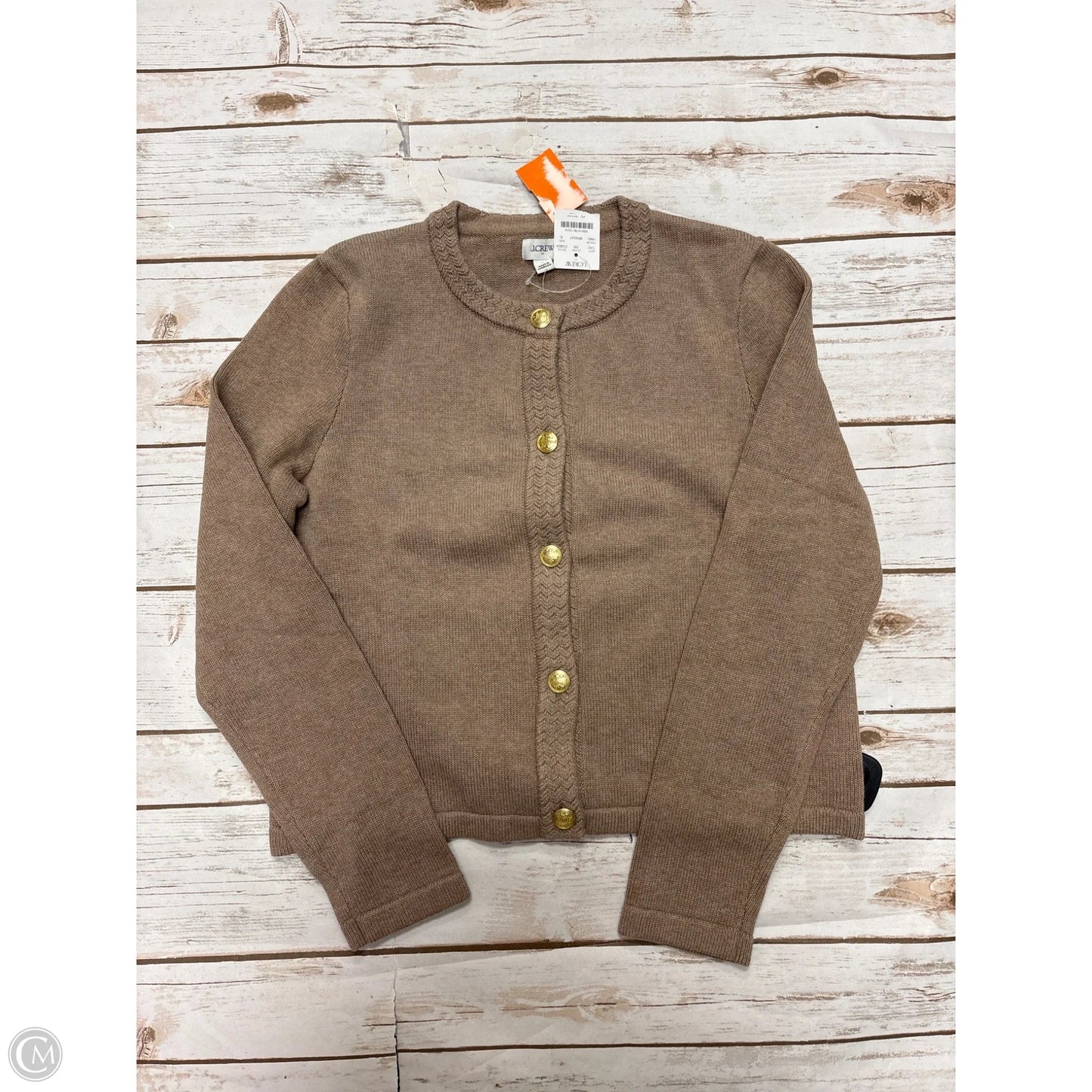 Sweater Cardigan By J. Crew In Tan, Size: S