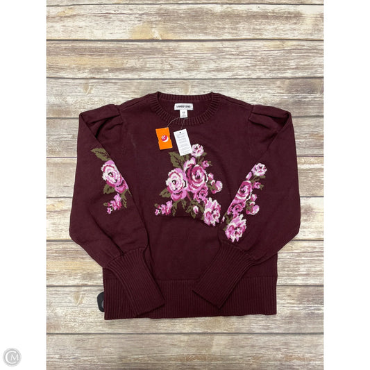 Sweater By Lands End In Maroon, Size: Xs