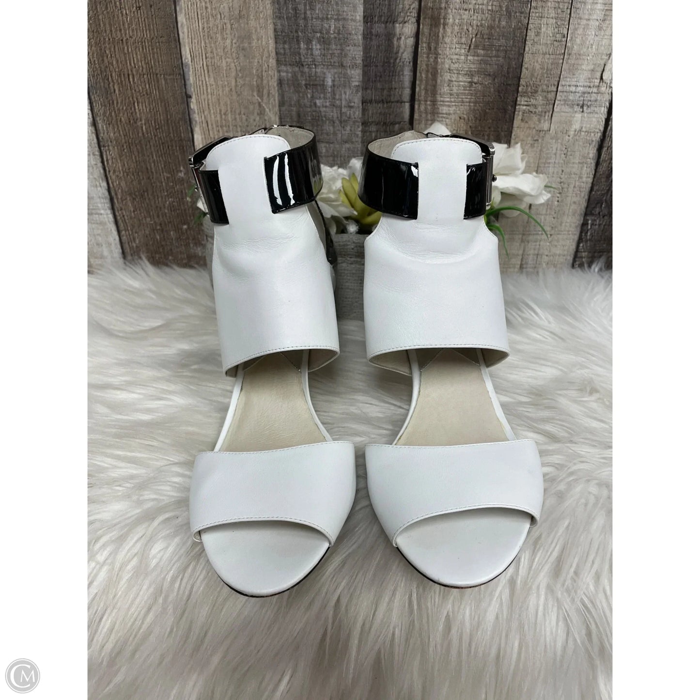 Sandals Designer By Michael Kors In Black & White, Size: 10