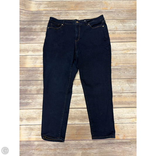 Jeans Skinny By Anne Klein In Blue Denim, Size: 20