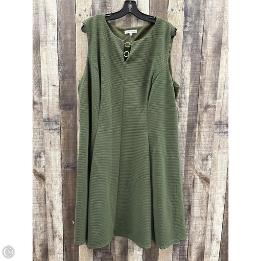 Dress Casual Short By Sandra Darren In Green, Size: 3x