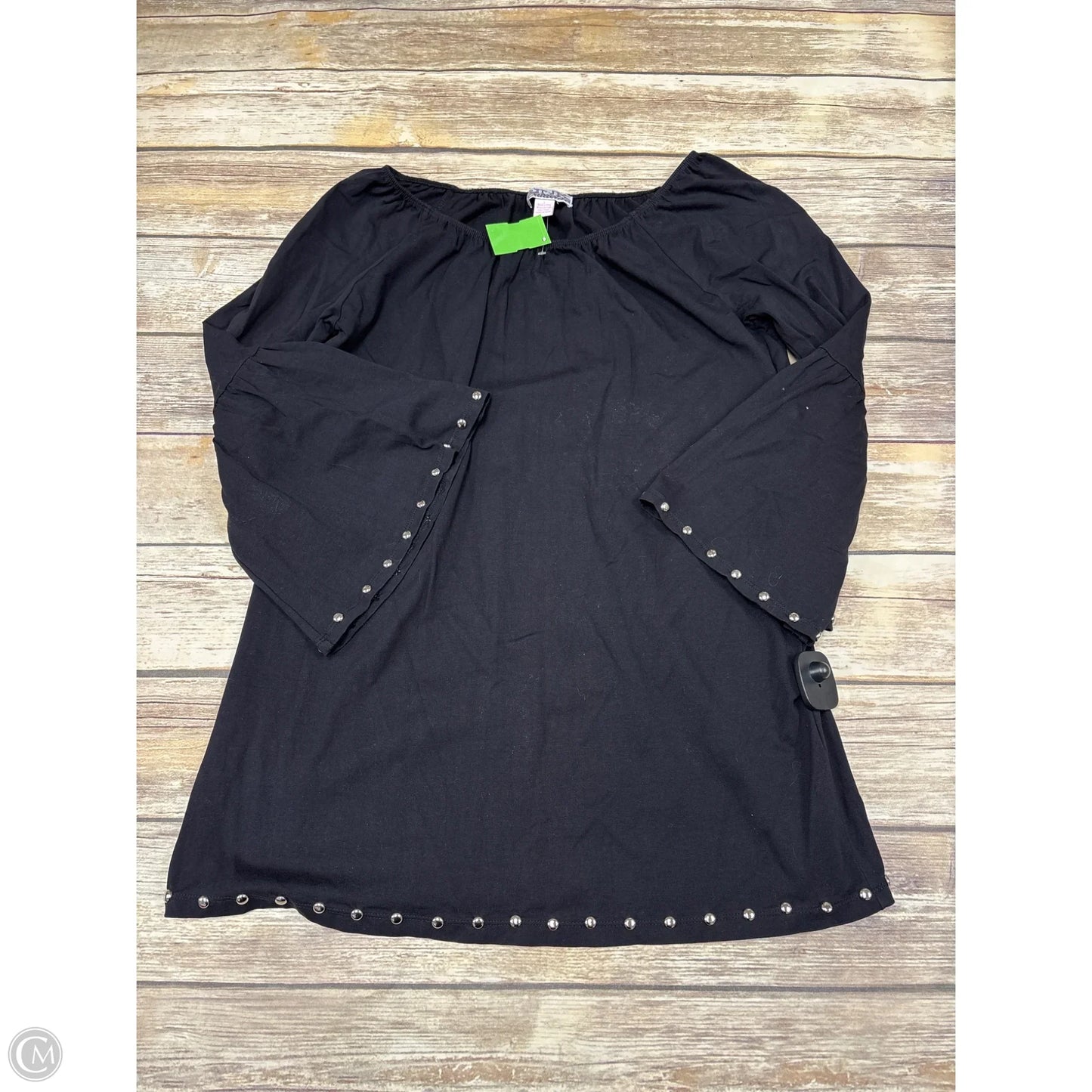 Tunic 3/4 Sleeve By Cme In Black, Size: L