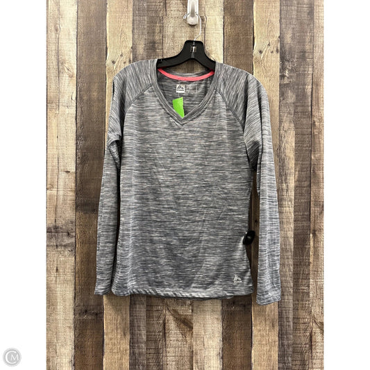 Athletic Top Long Sleeve Crewneck By Rbx In Grey, Size: M