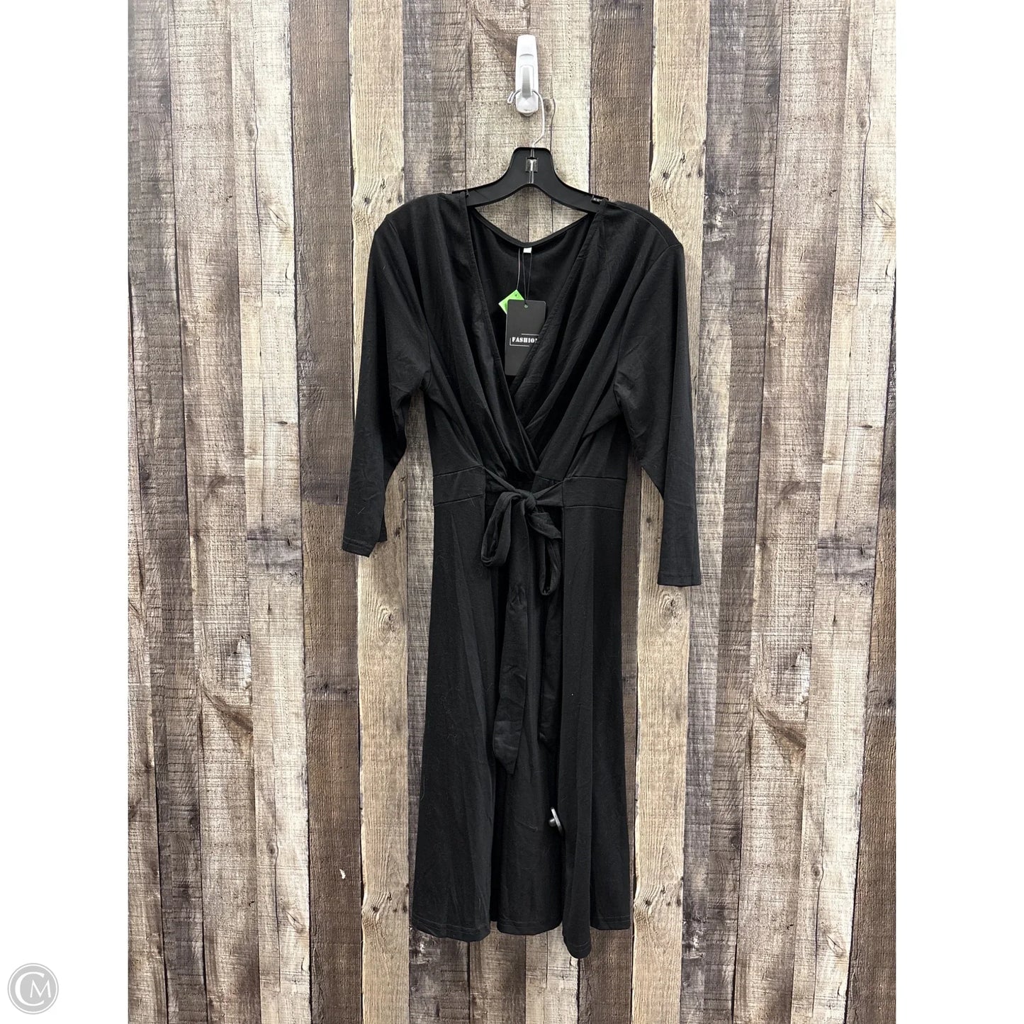 Dress Casual Midi By Cmf In Black, Size: 2x