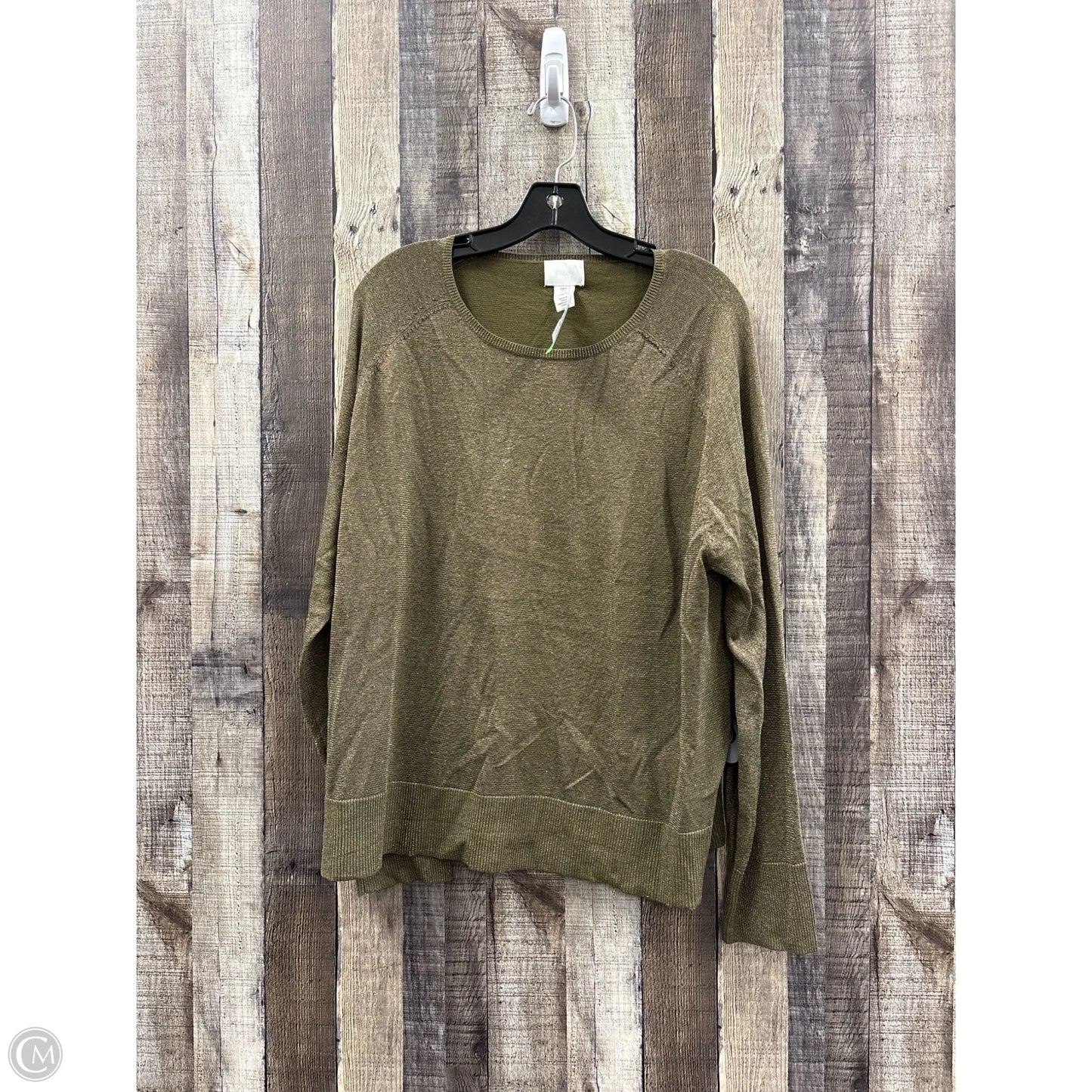 Top Long Sleeve By H&m In Green, Size: Xl