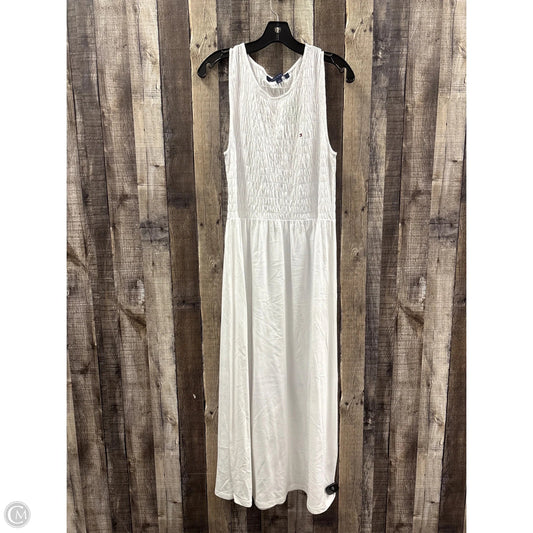 Dress Casual Maxi By Tommy Hilfiger In White, Size: L